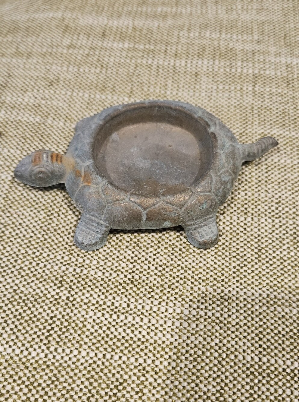 Vintage Brass Turtle Trinket Or Ashtray